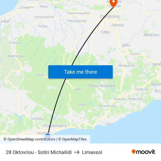28 October - Sotiris Michailides to Limassol map
