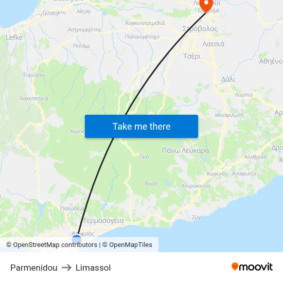 Parmenidou to Limassol map