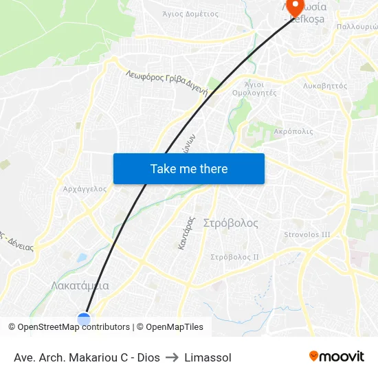 Ave. Arch. Makariou C - Dios to Limassol map
