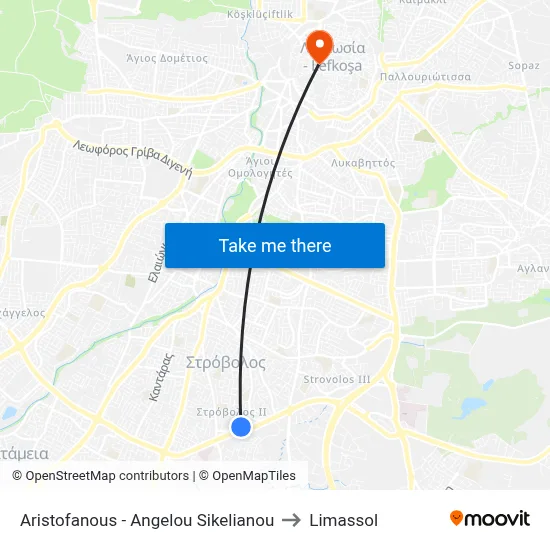 Aristophanes - Angelos Sikelianos to Limassol map