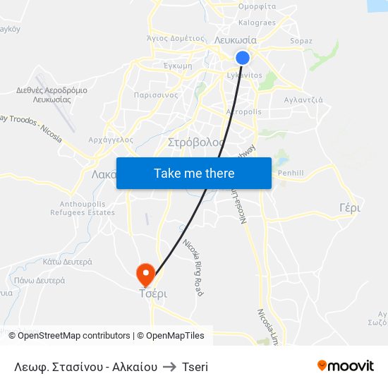 Λεωφ. Στασίνου - Αλκαίου to Tseri map