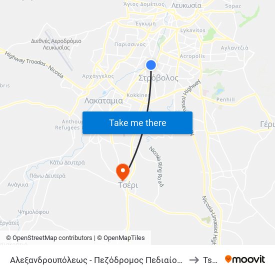 Αλεξανδρουπόλεως to Tseri map