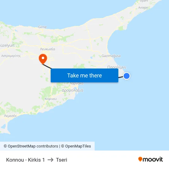 Konnou - Kirkis to Tseri map