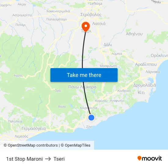 1st Stop Maroni to Tseri map