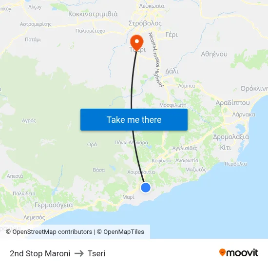 2nd Stop Maroni to Tseri map