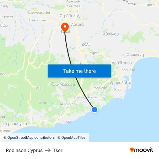 Robinson Cyprus to Tseri map