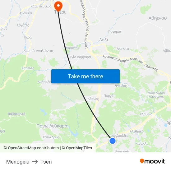 Menogeia to Tseri map