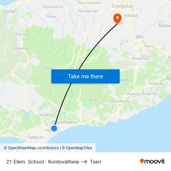 21 Elem. School - Kontovatheia to Tseri map