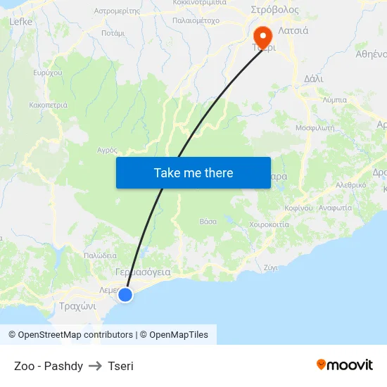 Zoo - Pashdy to Tseri map