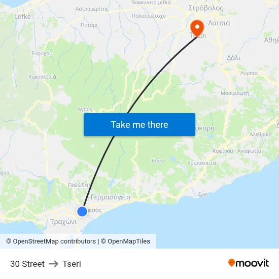 30 Street to Tseri map