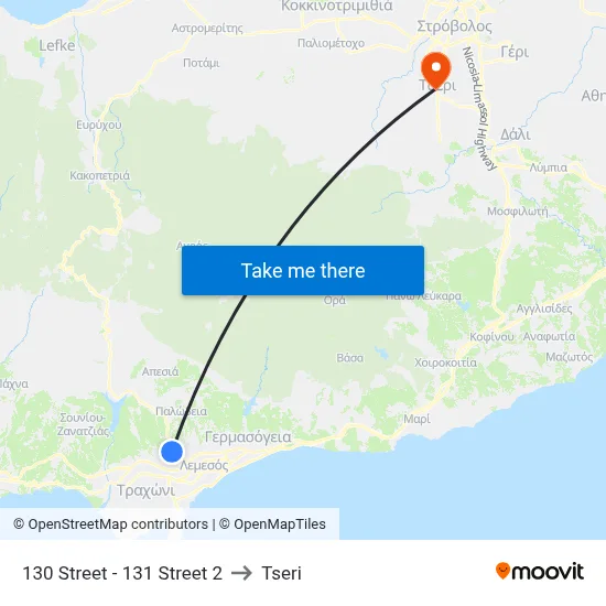 130 Street - 131 Street 2 to Tseri map