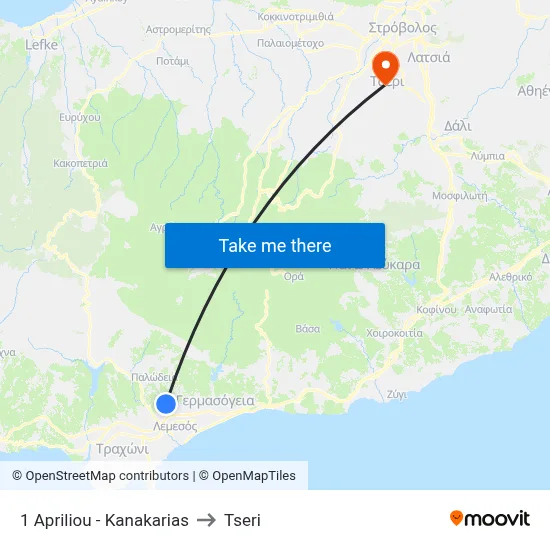 1 Apriliou - Kanakarias to Tseri map