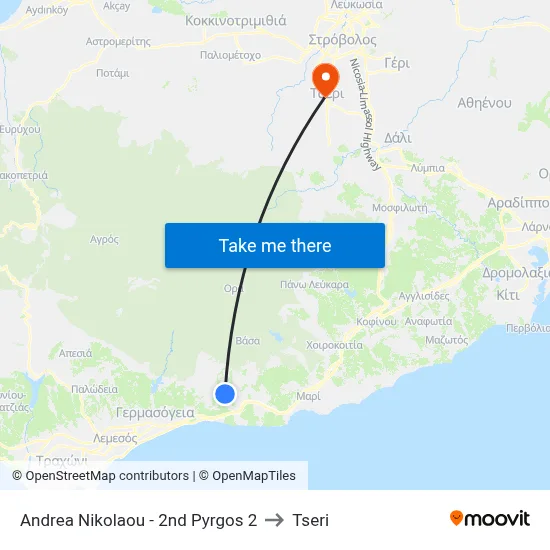 Andrea Nikolaou - 2nd Pyrgos 2 to Tseri map