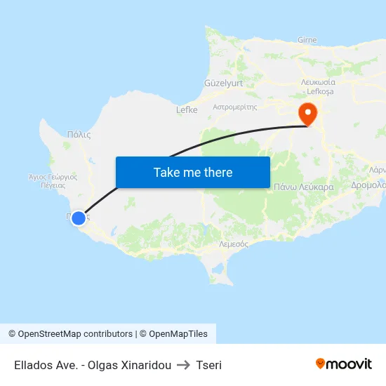 Greece Avenue - Olga Xinaridou to Tseri map