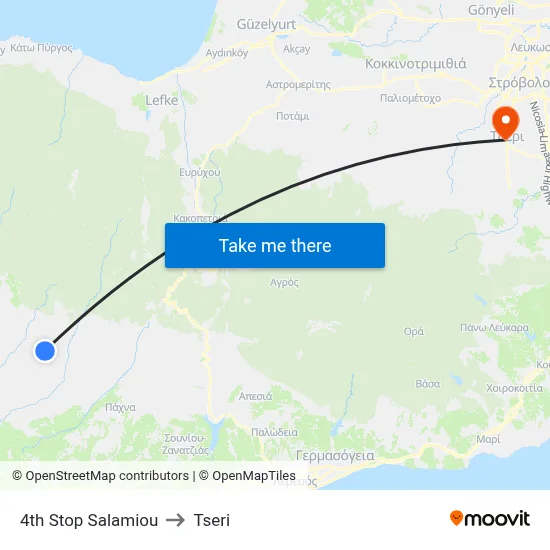 4th Stop Salamiou to Tseri map
