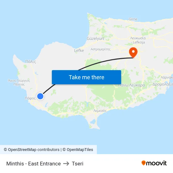 Minthis - East Entrance to Tseri map