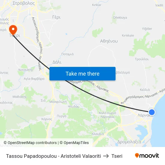 Tassou Papadopoulou - Aristoteli Valaoriti to Tseri map