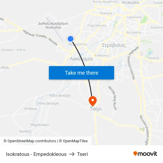 Isokratous - Empedokleous to Tseri map