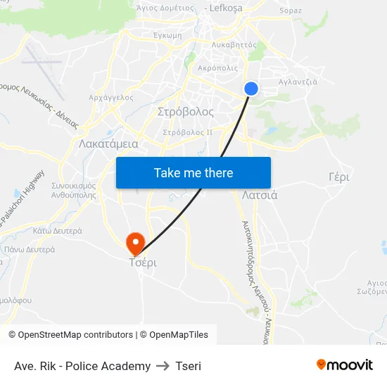 Ave. Rik - Police Academy to Tseri map