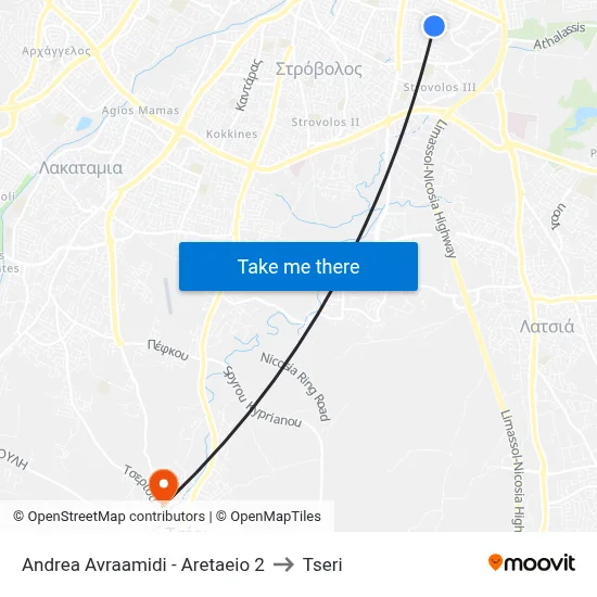 Andrea Avraamidi - Aretaeio 2 to Tseri map
