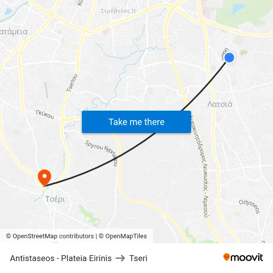 Resistance - Peace Square to Tseri map