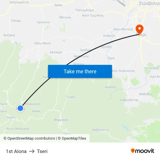 1st Alona to Tseri map
