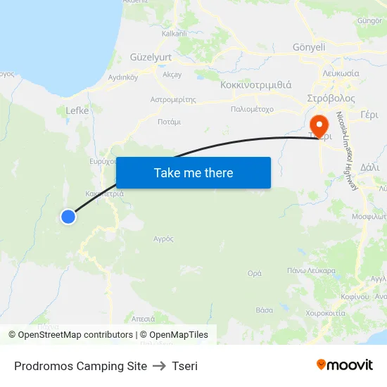 Prodromos Camping Site to Tseri map