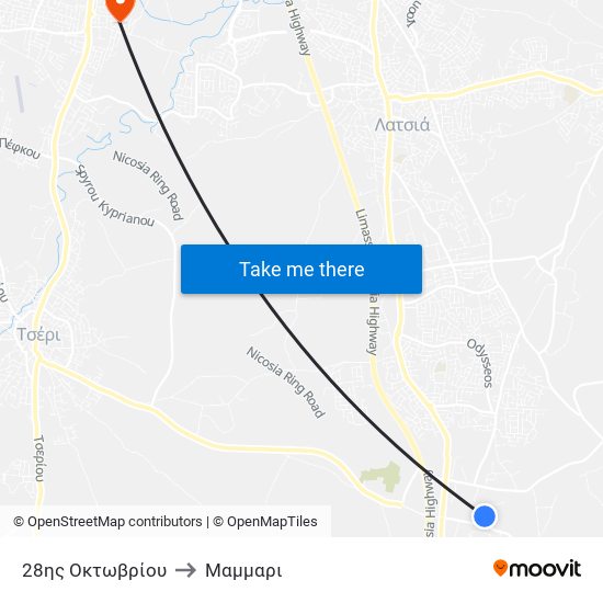 28ης Οκτωβρίου to Μαμμαρι map