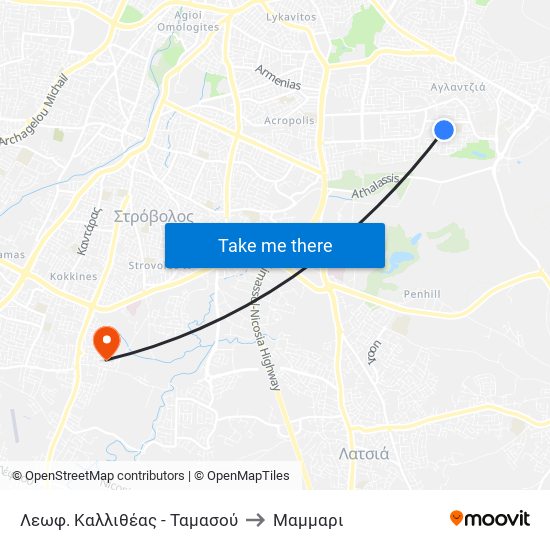Λεωφ. Καλλιθέας to Μαμμαρι map