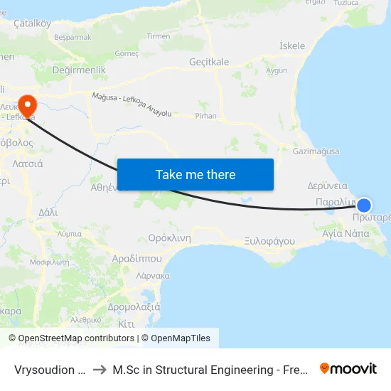 Vrysoudion - 4th Stop to M.Sc in Structural Engineering - Frederick University Cyprus map
