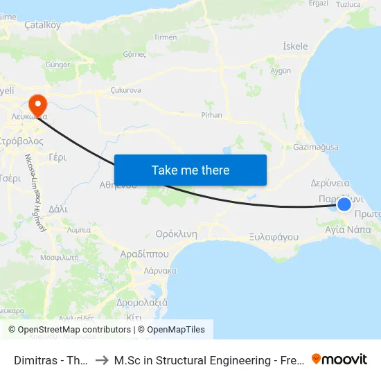 Dimitras - Thermopylon to M.Sc in Structural Engineering - Frederick University Cyprus map
