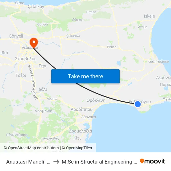 Anastasi Manoli - Grigori Afxentiou to M.Sc in Structural Engineering - Frederick University Cyprus map
