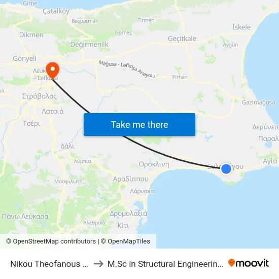 Nikou Theofanous - Georgiou Karaiskaki to M.Sc in Structural Engineering - Frederick University Cyprus map