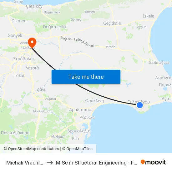 Michali Vrachimi - Potamou to M.Sc in Structural Engineering - Frederick University Cyprus map