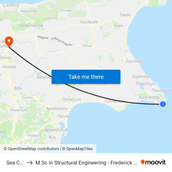 Sea Caves to M.Sc in Structural Engineering - Frederick University Cyprus map