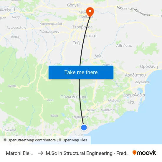 Maroni Elem. School to M.Sc in Structural Engineering - Frederick University Cyprus map