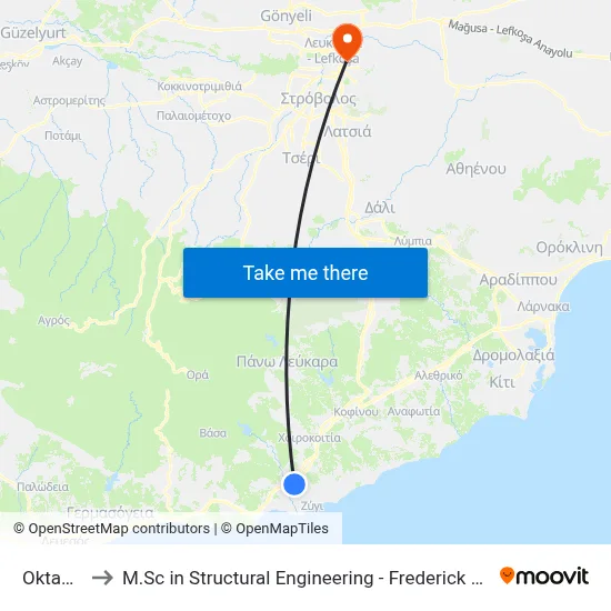 Oktagono to M.Sc in Structural Engineering - Frederick University Cyprus map