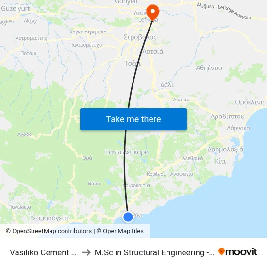Vasiliko Cement Works - 3rd Stop to M.Sc in Structural Engineering - Frederick University Cyprus map