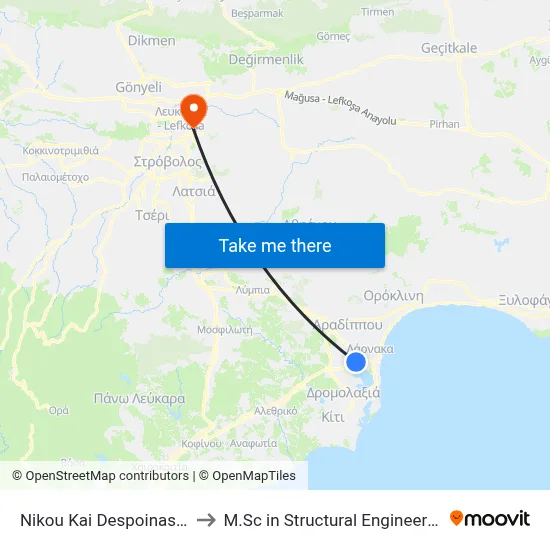 Nikos and Despina Pattichi Ave - Kalymnos to M.Sc in Structural Engineering - Frederick University Cyprus map