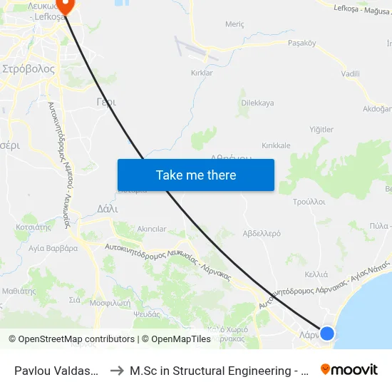 Pavlos Valdaseridi - July 9 to M.Sc in Structural Engineering - Frederick University Cyprus map