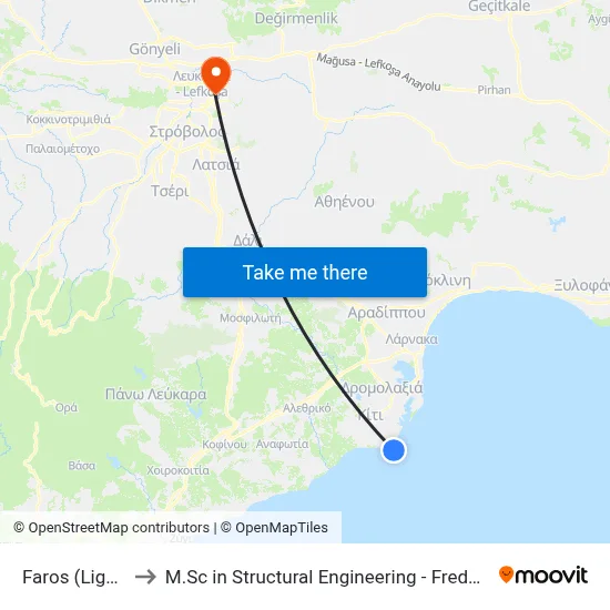 Lighthouse to M.Sc in Structural Engineering - Frederick University Cyprus map