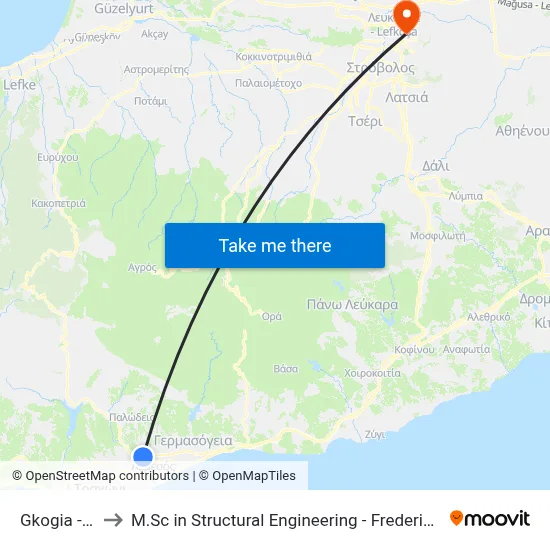 Gkogia - Mane to M.Sc in Structural Engineering - Frederick University Cyprus map