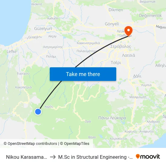 Nikou Karasamani - 2nd Pelendri to M.Sc in Structural Engineering - Frederick University Cyprus map