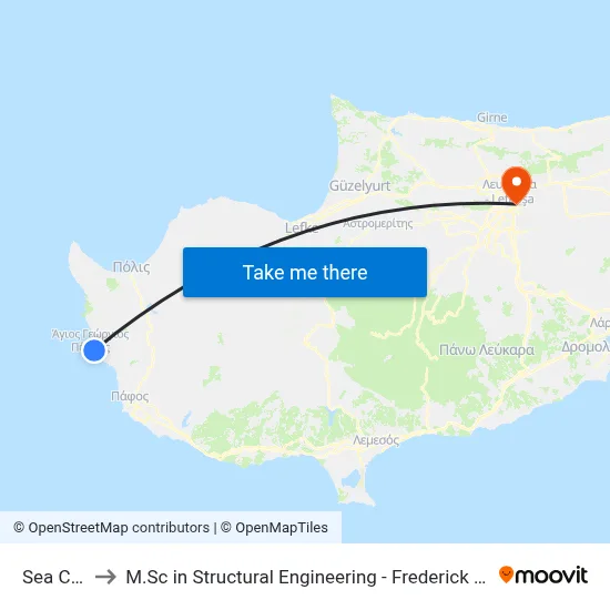 Sea Caves to M.Sc in Structural Engineering - Frederick University Cyprus map