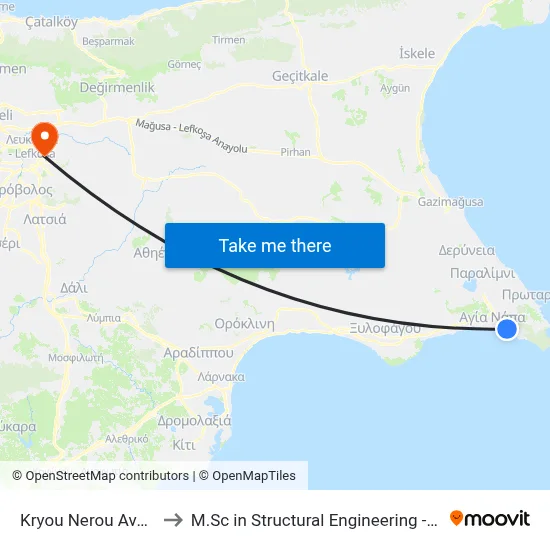 Agia Napa Sculpture Park to M.Sc in Structural Engineering - Frederick University Cyprus map