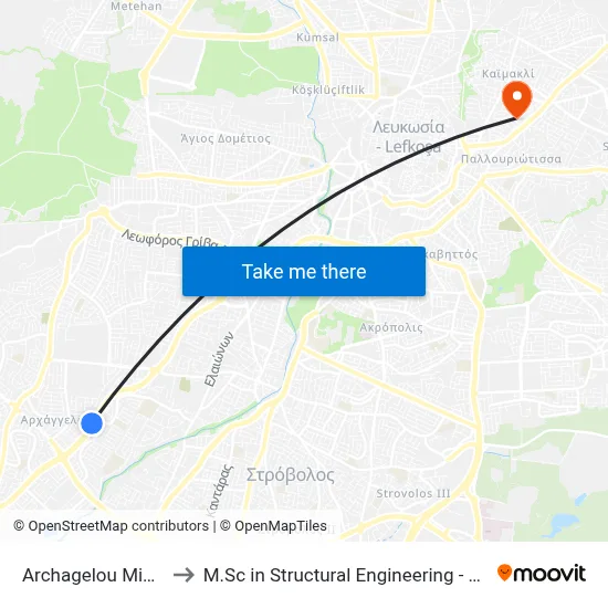 Archagelou Michail - Prevezis to M.Sc in Structural Engineering - Frederick University Cyprus map