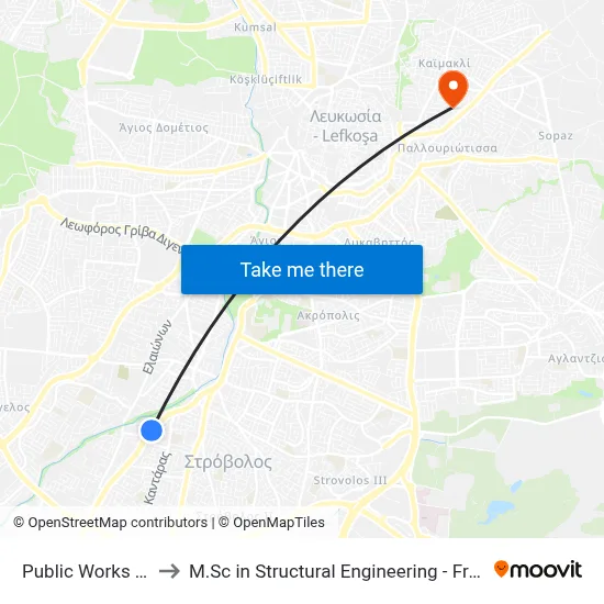 Public Works Department to M.Sc in Structural Engineering - Frederick University Cyprus map