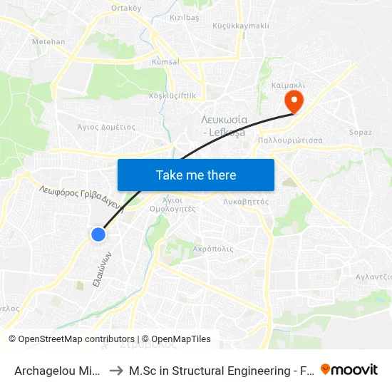 Archangelos Michail - Aigaleo to M.Sc in Structural Engineering - Frederick University Cyprus map