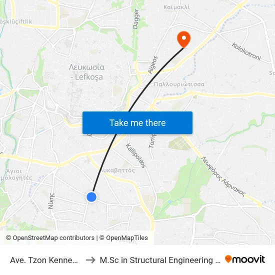 Ave. Tzon Kennenty - Epameinonda to M.Sc in Structural Engineering - Frederick University Cyprus map