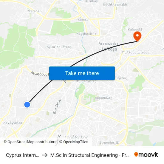 Cyprus International Fair to M.Sc in Structural Engineering - Frederick University Cyprus map